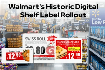 Lançamento histórico de etiqueta de prateleira digital do Walmart