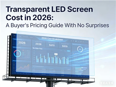Custo da tela LED transparente em 2026 Um guia de preços do comprador sem sur...