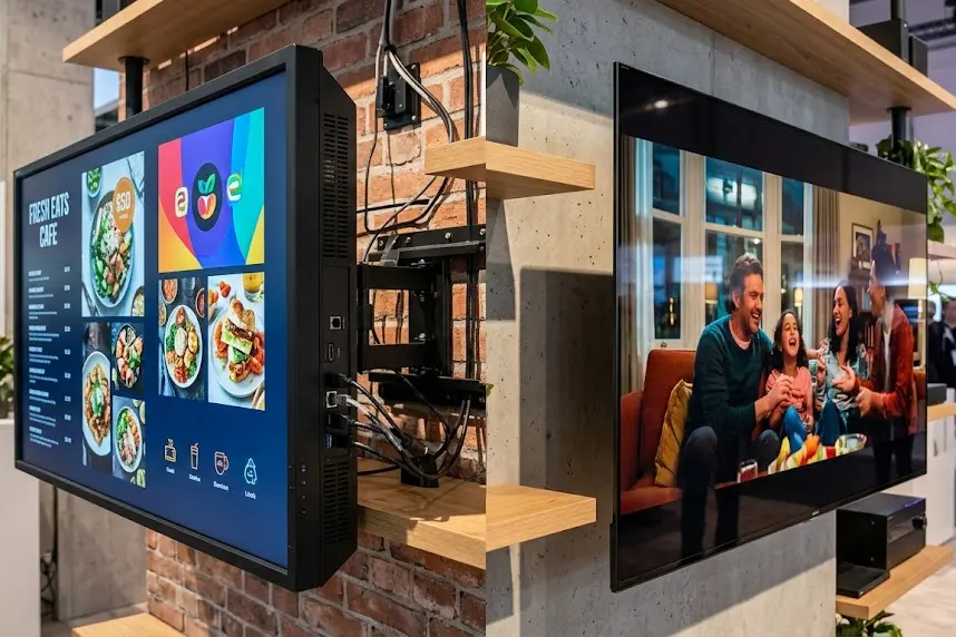 Exibição comercial versus TV de consumo: principais diferenças, custos reais ...