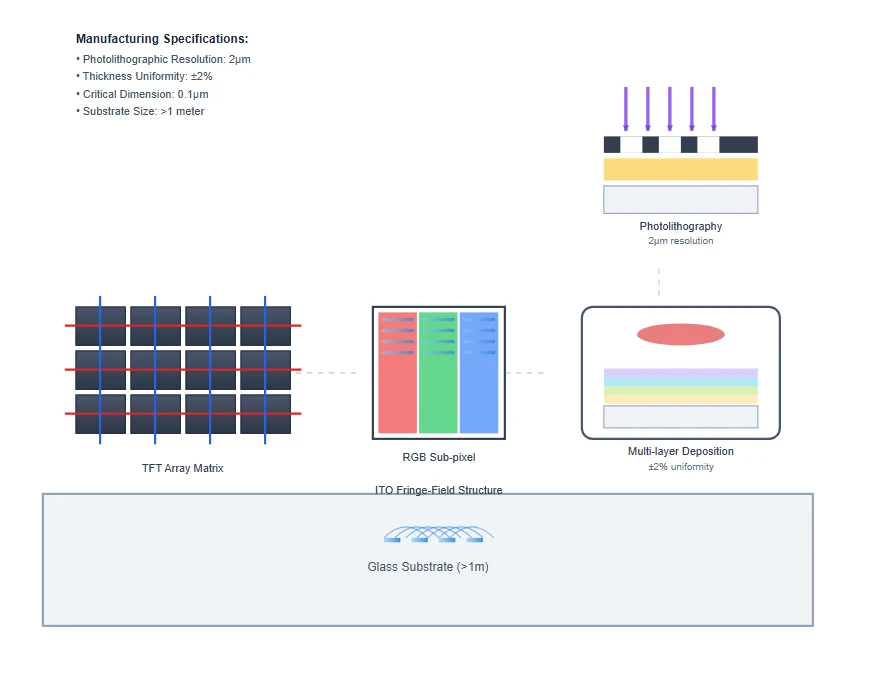 Advanced TFT Array Manufacturing and Pixel Architecture